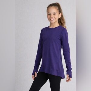 Ivivva by Lululemon Girls Long Sleeve Top Purple Size 12 Thumbholes Activewear